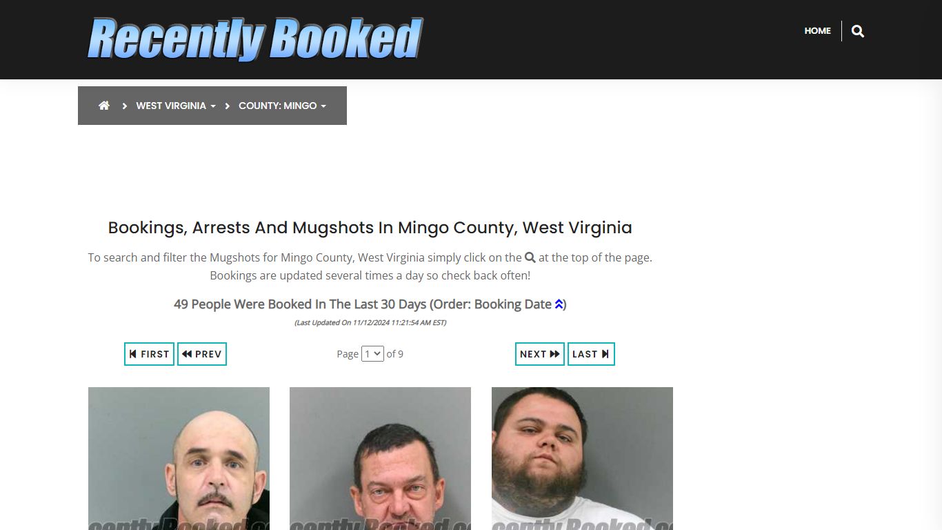 Bookings, Arrests and Mugshots in Mingo County, West Virginia